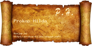 Prokop Hilda névjegykártya